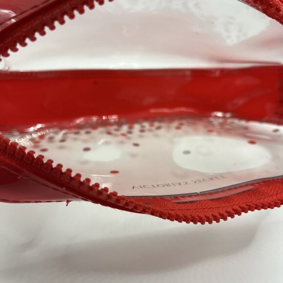 victoria secret bag makeup bag Red Clear Dotted - Picture 8 of 14